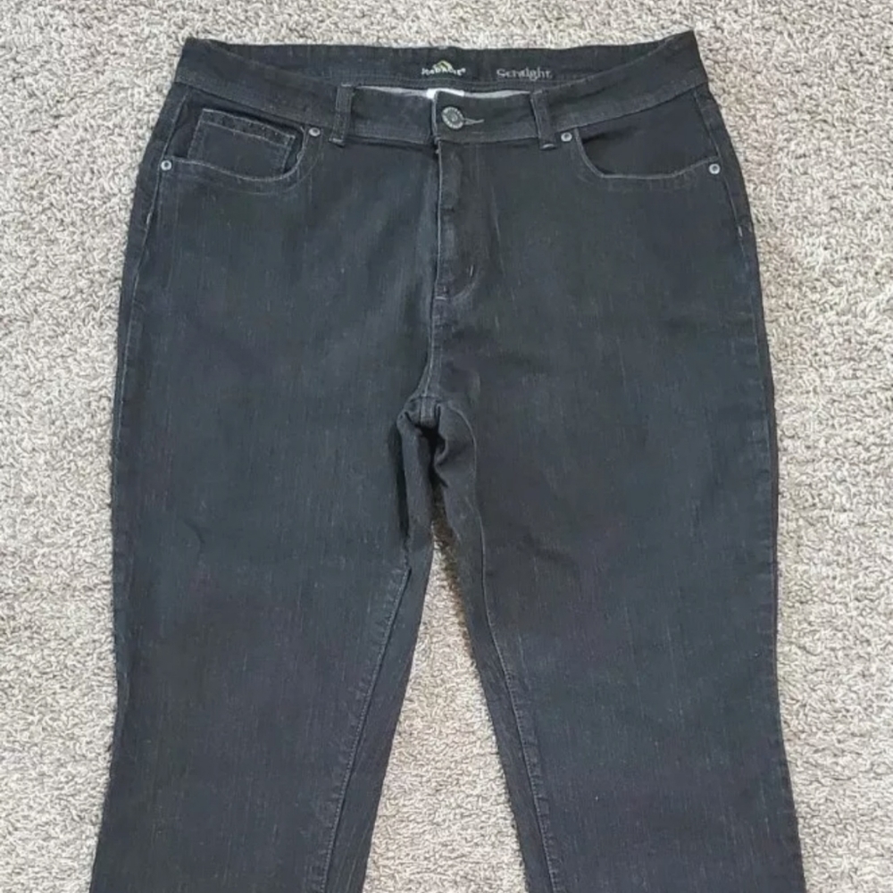 Women's Jordache Straight Leg Jeans Pants Size 16 Black